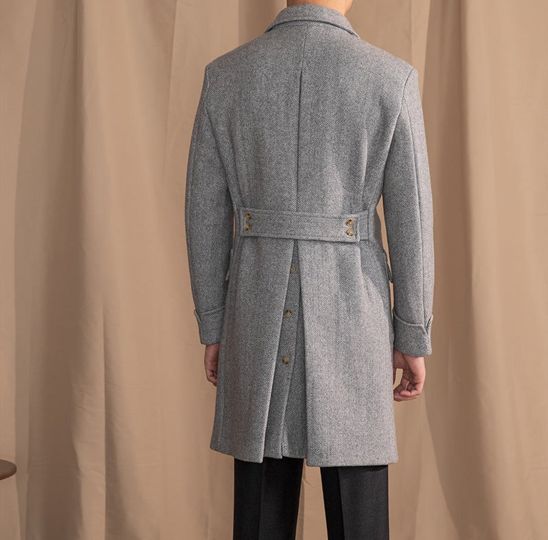 DOMINIC VINTAGE HERRINGBONE COAT 