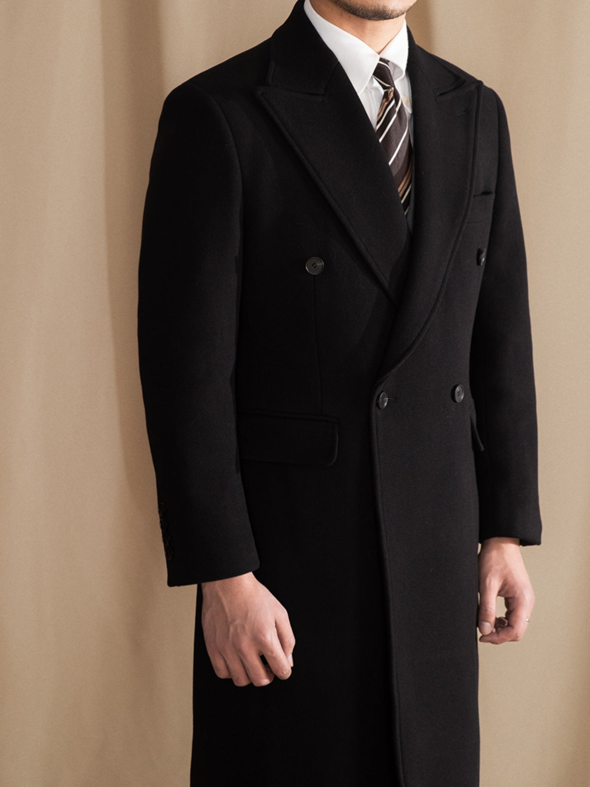 OXFORD DOUBLE BREASTED WOOL COAT 