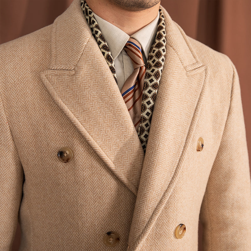 DOMINIC VINTAGE HERRINGBONE COAT 