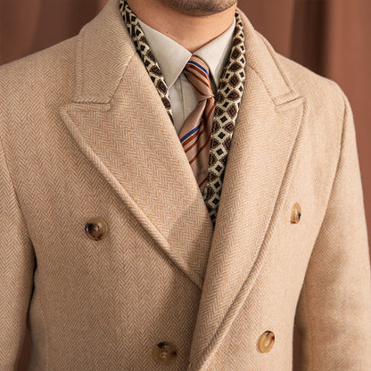 DOMINIC VINTAGE HERRINGBONE COAT 