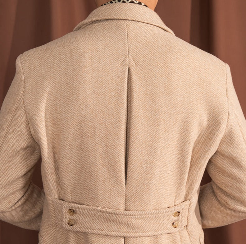 DOMINIC VINTAGE HERRINGBONE COAT 
