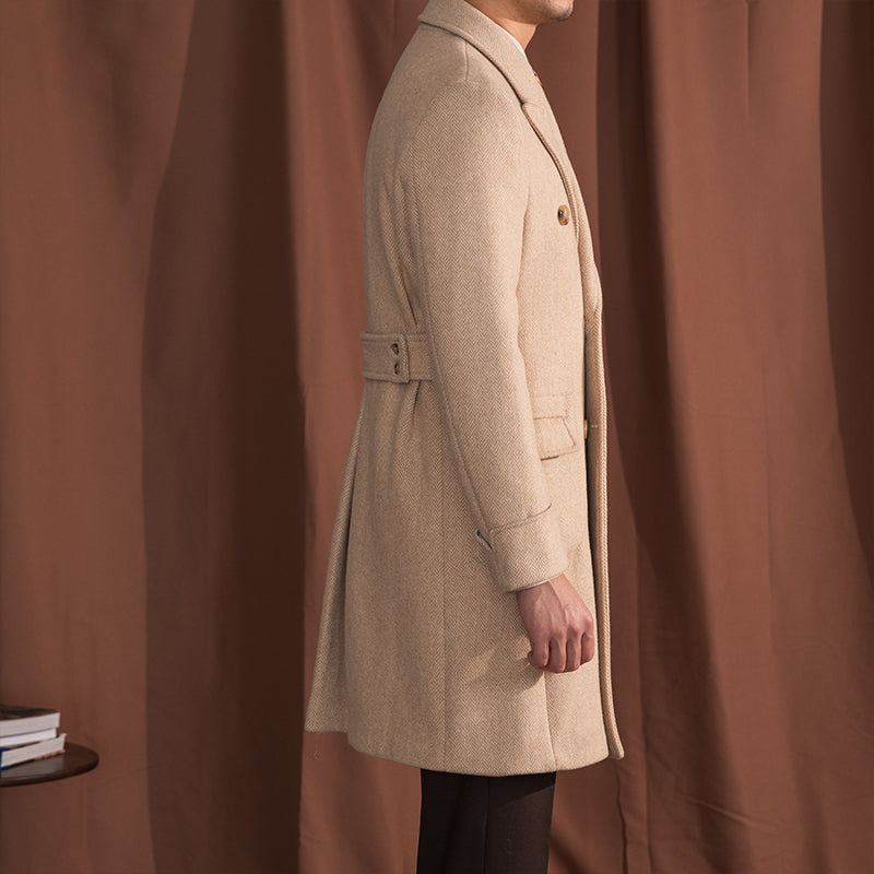 DOMINIC VINTAGE HERRINGBONE COAT 