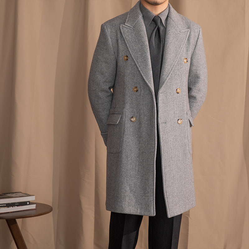 DOMINIC VINTAGE HERRINGBONE COAT 
