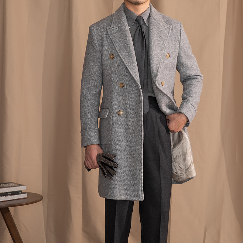 DOMINIC VINTAGE HERRINGBONE COAT 