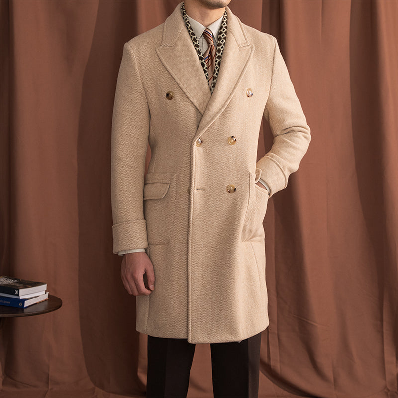 DOMINIC VINTAGE HERRINGBONE COAT 